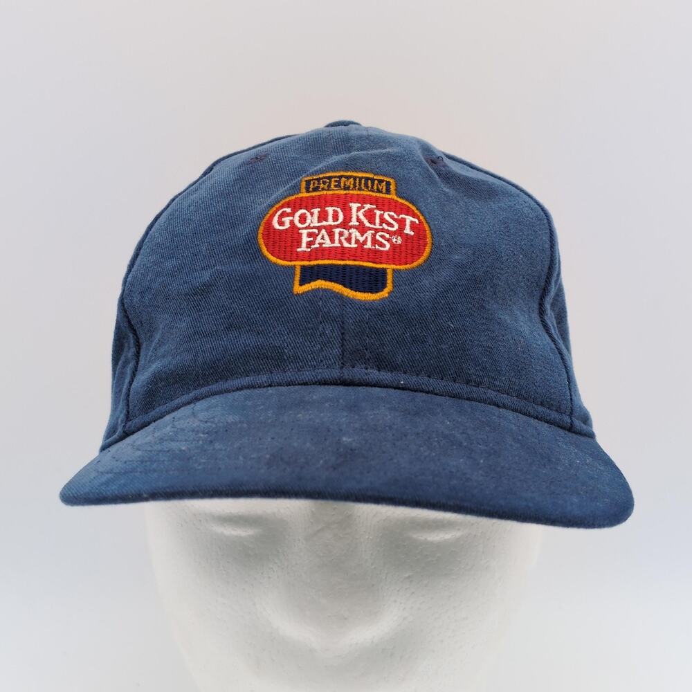Gold Kist Farms Hat Cap Strap Back Mens One Size Blue Embroidered La Mode USA